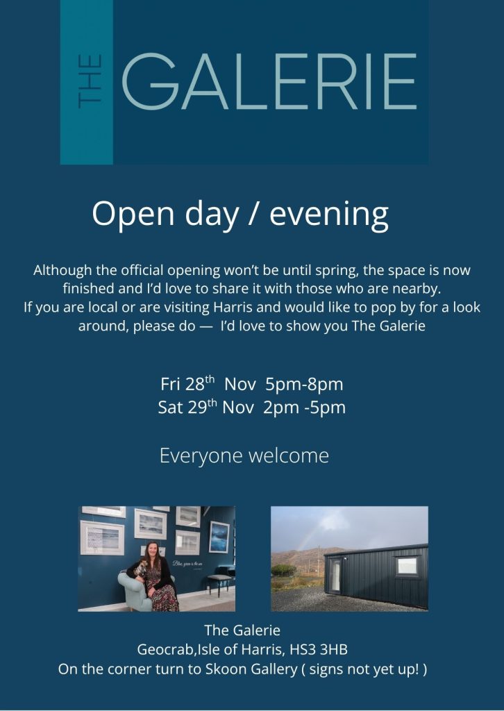 new art gallery on Isle of Harris opening 
