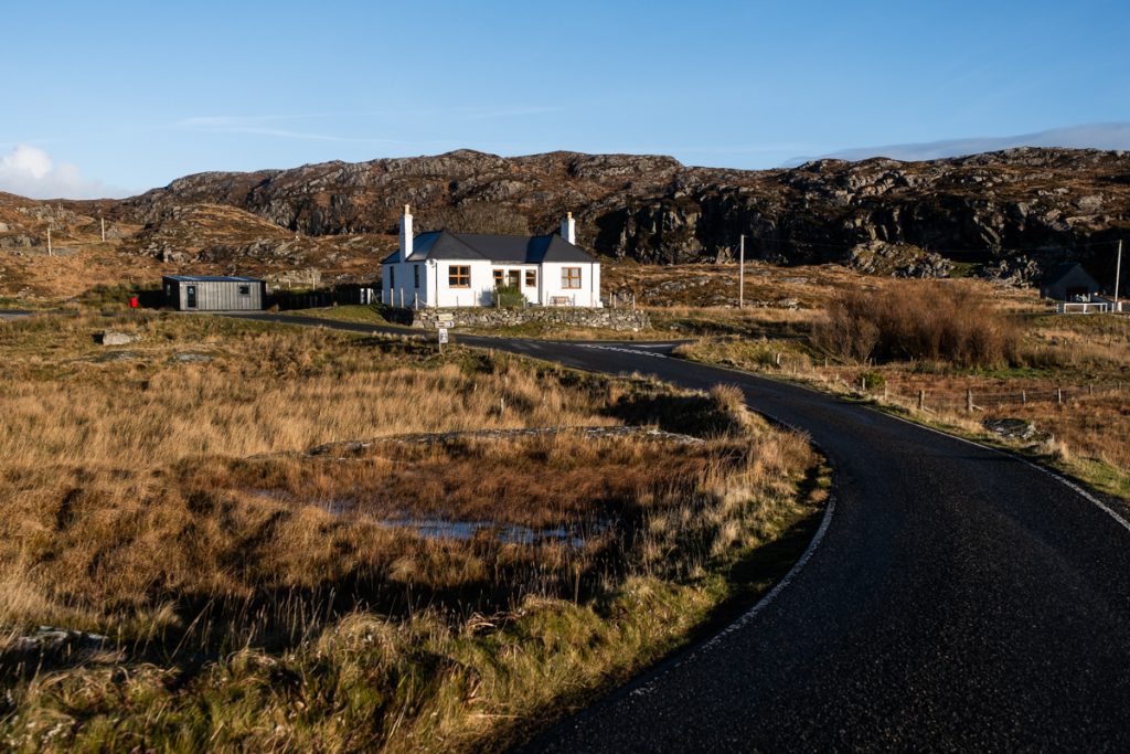 %Isle of Harris% 1 The Galerie, Isle of Harris view down the bays road towards the gallery. things to do Isle of Harris