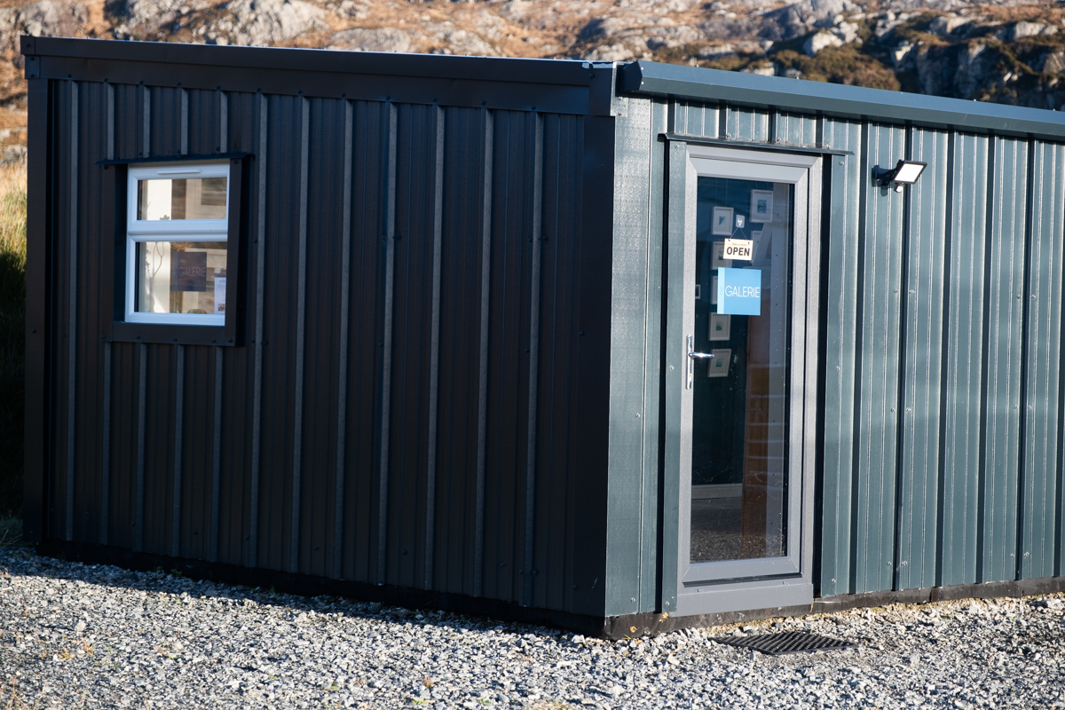 Exterior of Margaret Soraya photograohy gallery on the Isle of harris 