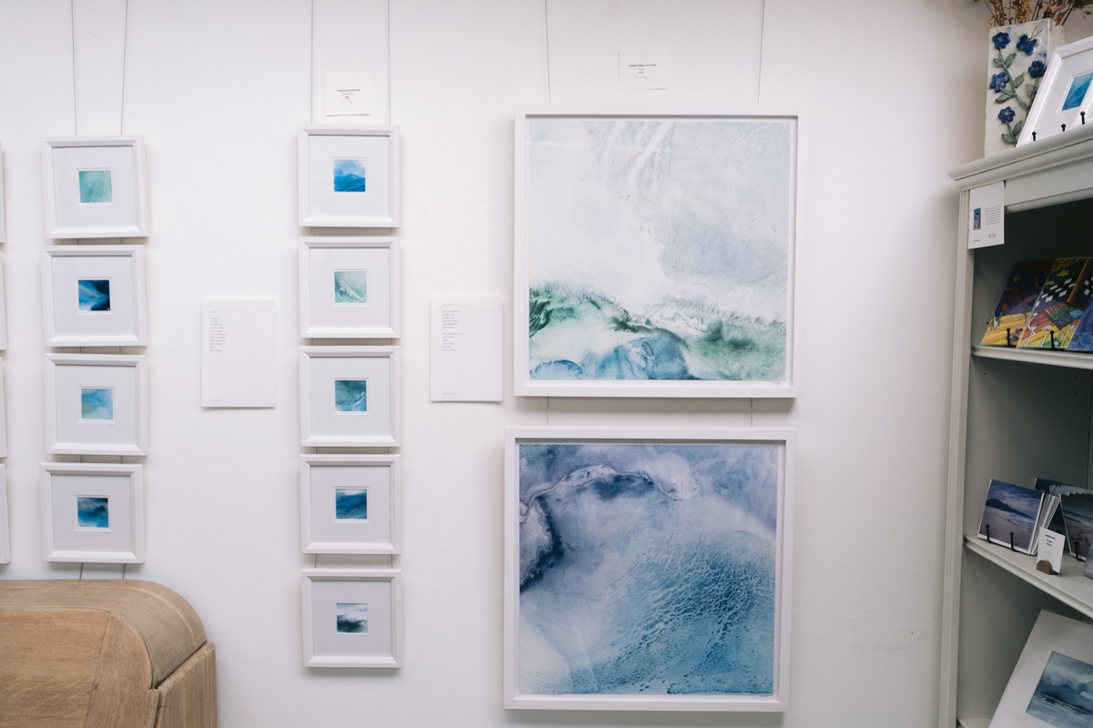 Framed artwork inspired by the Hebridean Sea 