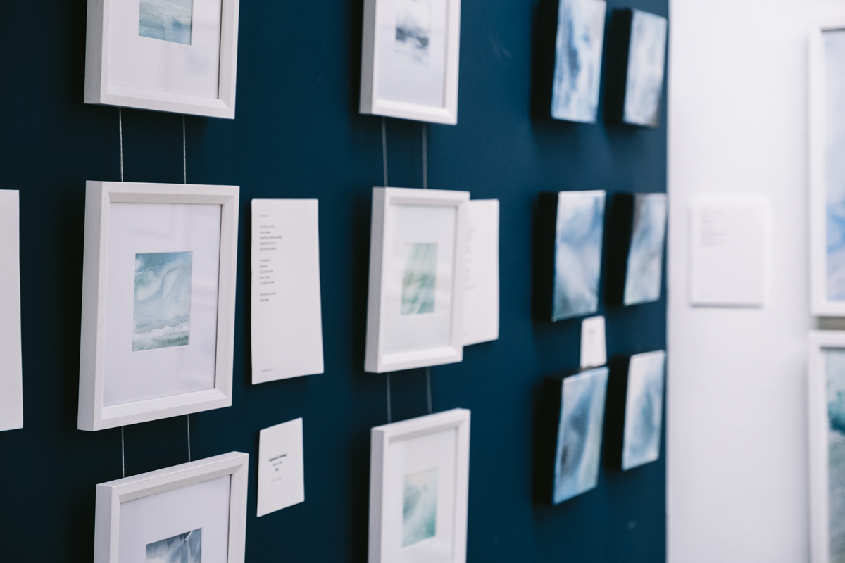Framed ink paintings by Margaret Soraya
