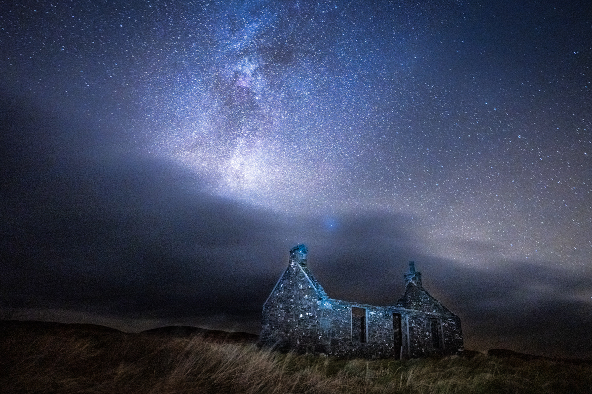 Milky Way standing stone Isle of Harris night photography